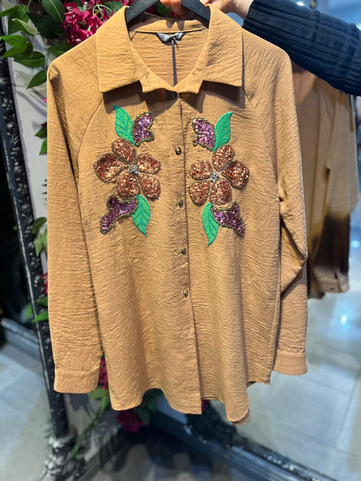 SENA GÖMLEK KAHVERENGİ