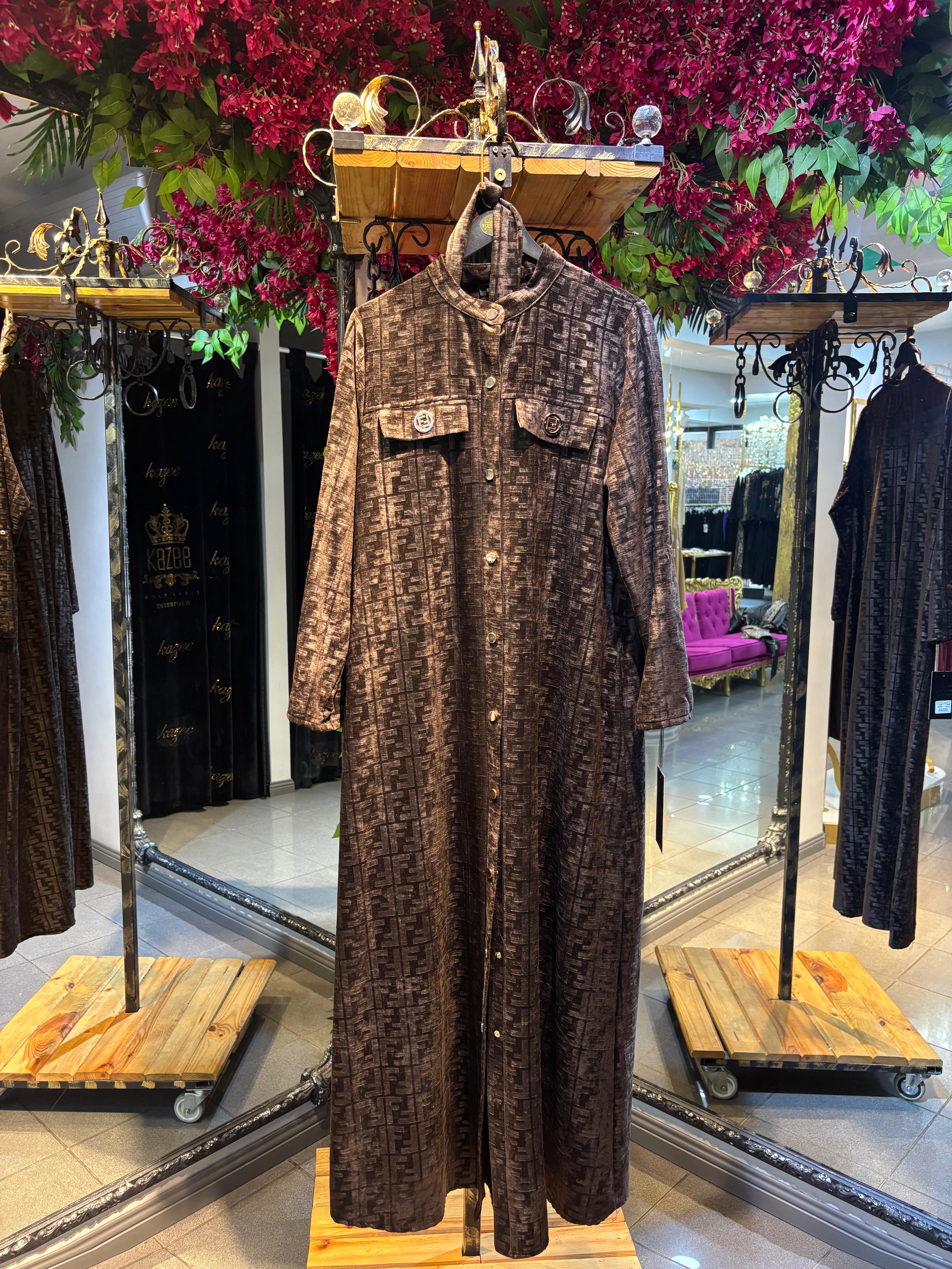 KADİFE FERACE KAHVE